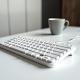 SwiftPad M4 Wired Membrane Office Keyboard 104-Key White