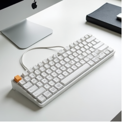 PulseKeys S1 Wired Membrane Keyboard 104-Key Quiet White