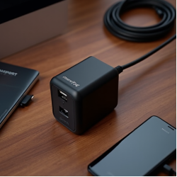 PowerFlow M4 18W USB-A Quick Charge 3.0 Wall Adapter Black