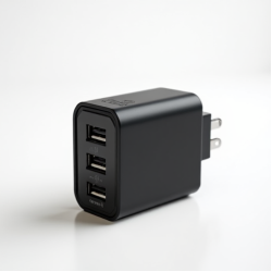 PowerFlow M3 5-Port USB Wall Charger 50W Multi-Device Black
