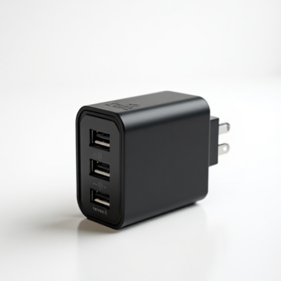 PowerFlow M3 5-Port USB Wall Charger 50W Multi-Device Black