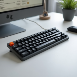 ZenKeys E2 Wired Mechanical Keyboard Brown Switch Full-Size Gray