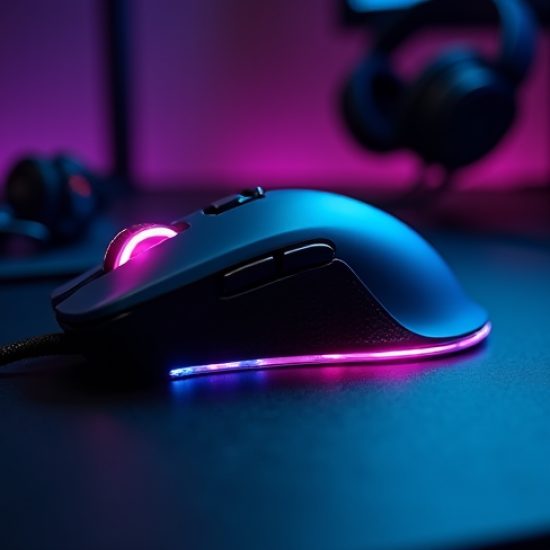 SwiftScroll E7 Gaming Mouse RGB Wired 8000 DPI Blue