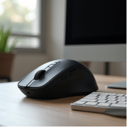 ClickPro Ultra Wireless Vertical Ergonomic Mouse 6-Button Black