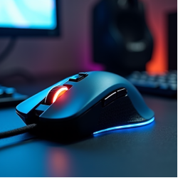 SwiftScroll E7 Gaming Mouse RGB Wired 8000 DPI Blue