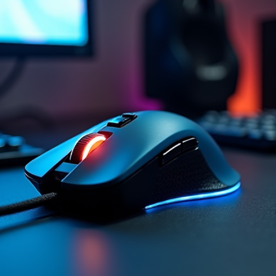 SwiftScroll E7 Gaming Mouse RGB Wired 8000 DPI Blue