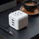 PulseVolt M2 USB-C Travel Adapter 65W GaN Universal Plug White