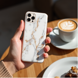SlimFit Z5 Marble Pattern Hard PC Phone Case White Gold
