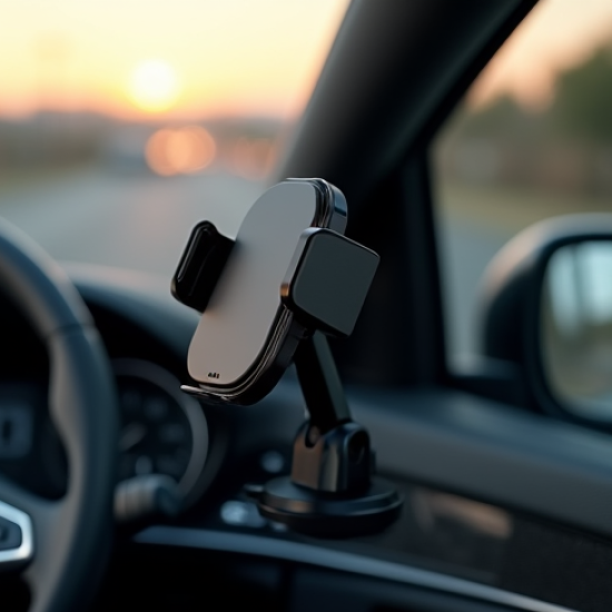 TechMount Z7 Magnetic Car Phone Holder Windshield Suction Black