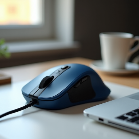 ClickZen V5 Ergonomic Wired Mouse USB 2400 DPI Blue