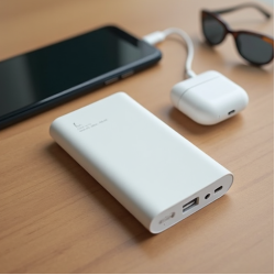 PowerFlow S9 5000mAh Slim Power Bank USB-C 20W White