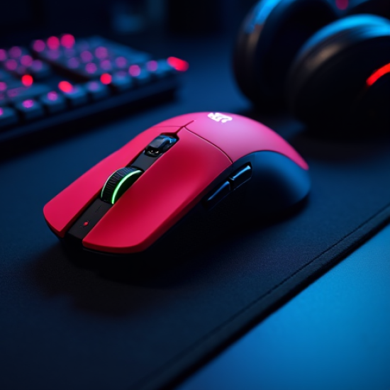 NovaMouse Pro Wireless Gaming Mouse RGB 16000 DPI Red