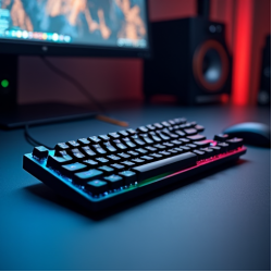 AeroType E4 Mechanical Gaming Keyboard RGB Brown Switch Blue