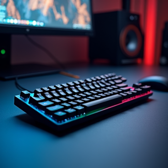 AeroType E4 Mechanical Gaming Keyboard RGB Brown Switch Blue