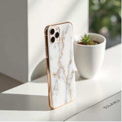 SlimFit Z5 Marble Pattern Hard PC Phone Case White Gold