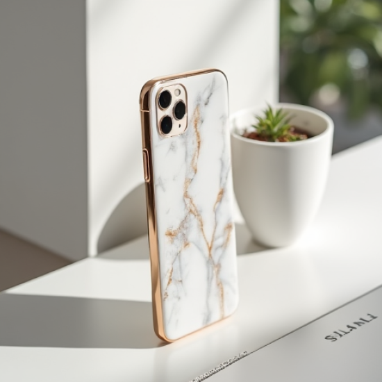 SlimFit Z5 Marble Pattern Hard PC Phone Case White Gold