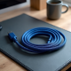 VoltCharge V7 Micro USB Cable 2.4A 1.5m Nylon Braided Blue