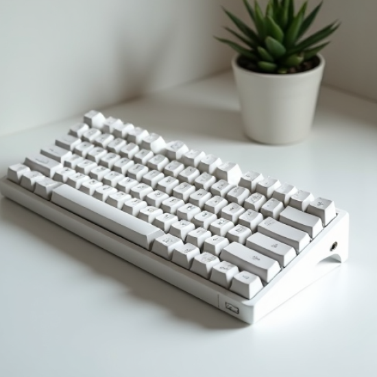 TechType Z9 Wireless Compact Keyboard 2.4GHz 87-Key White