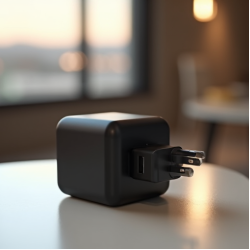 PowerFlow Z2 Dual USB-A Wall Charger 12W Compact Foldable Black