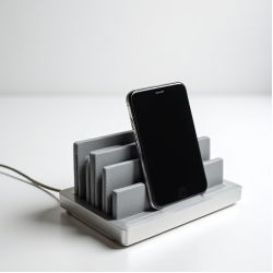 ZenCharge E8 Desktop Charging Station 6-Slot Organizer Silver