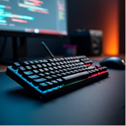 TechType X1 Mechanical Keyboard RGB Full-Size Blue Switch Black