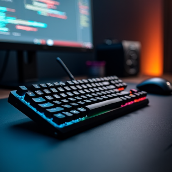 TechType X1 Mechanical Keyboard RGB Full-Size Blue Switch Black