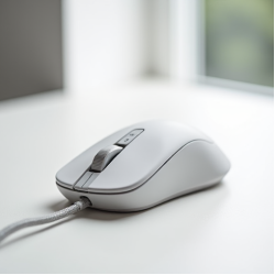 AeroMouse E9 Wired Optical Mouse USB 3200 DPI White
