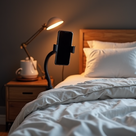 TechMount G6 Long Arm Phone Holder Clip Bed Desktop Flexible