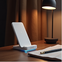 VoltCharge E7 Wireless Charger Stand 10W with LED Indicator White
