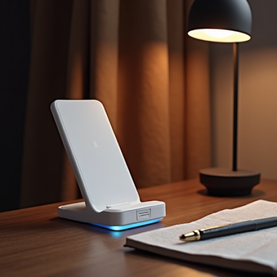 VoltCharge E7 Wireless Charger Stand 10W with LED Indicator White