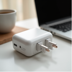 AeroVolt Z7 100W USB-C GaN 4-Port Travel Charger Compact White