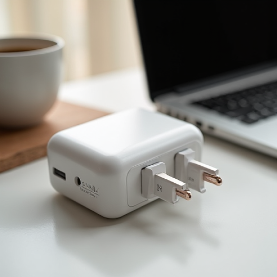 AeroVolt Z7 100W USB-C GaN 4-Port Travel Charger Compact White