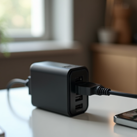 PowerFlow M3 5-Port USB Wall Charger 50W Multi-Device Black