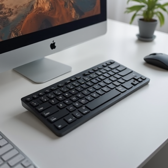 AeroPad X4 Bluetooth Slim Compact Keyboard Multi-Device Black