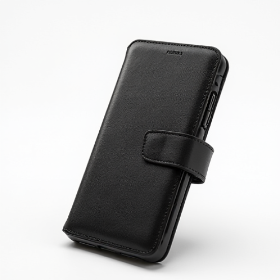 NovaCover S9 Genuine Leather Flip Case Multi-Card Slot Black