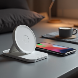 AeroVolt X4 Magnetic Wireless Charging Pad Stand 3-in-1 White