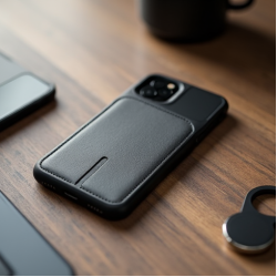 SlimFit V3 Minimalist Wallet Case 3-Card Slot Magnetic Black