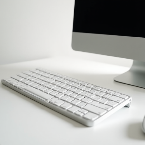 AeroType G5 Wireless Office Slim Keyboard 2.4GHz White