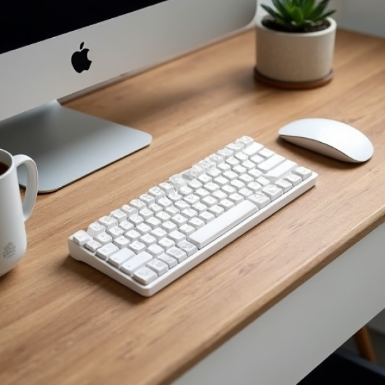 PulseKeys S1 Wired Membrane Keyboard 104-Key Quiet White