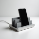 ZenCharge E8 Desktop Charging Station 6-Slot Organizer Silver