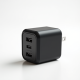 PowerFlow Z2 Dual USB-A Wall Charger 12W Compact Foldable Black