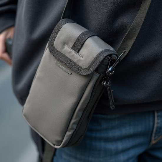 GripCase R4 Pouch Bag Vertical Nylon Phone Carry Case Gray