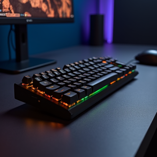 TechKeys M5 Gaming RGB Mechanical Keyboard Speed Switch Black