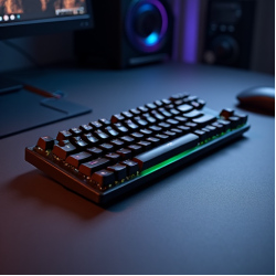 AeroType E4 Mechanical Gaming Keyboard RGB Brown Switch Blue