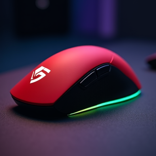 AeroMouse V6 Gaming Mouse RGB Wired 16000 DPI Red
