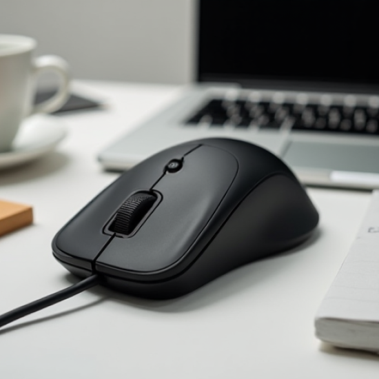 NovaSpark E8 Wired Optical Mouse USB 3-Button 800 DPI Black