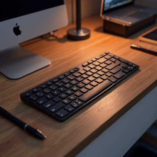 AeroPad X4 Bluetooth Slim Compact Keyboard Multi-Device Black