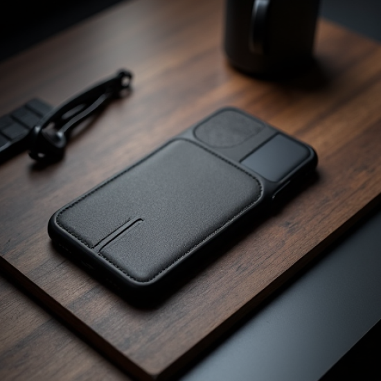 SlimFit V3 Minimalist Wallet Case 3-Card Slot Magnetic Black