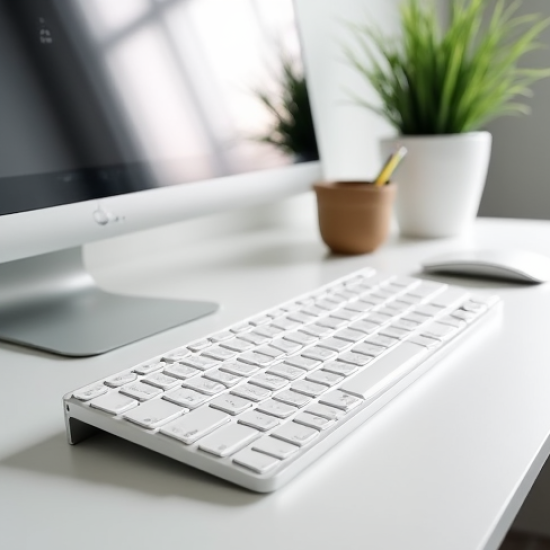 AeroType G5 Wireless Office Slim Keyboard 2.4GHz White