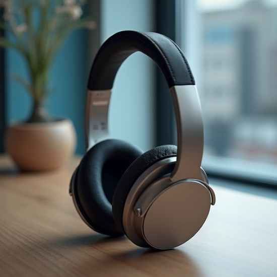 AeroBuds M6 Over-Ear Bluetooth Headphones Foldable Silver